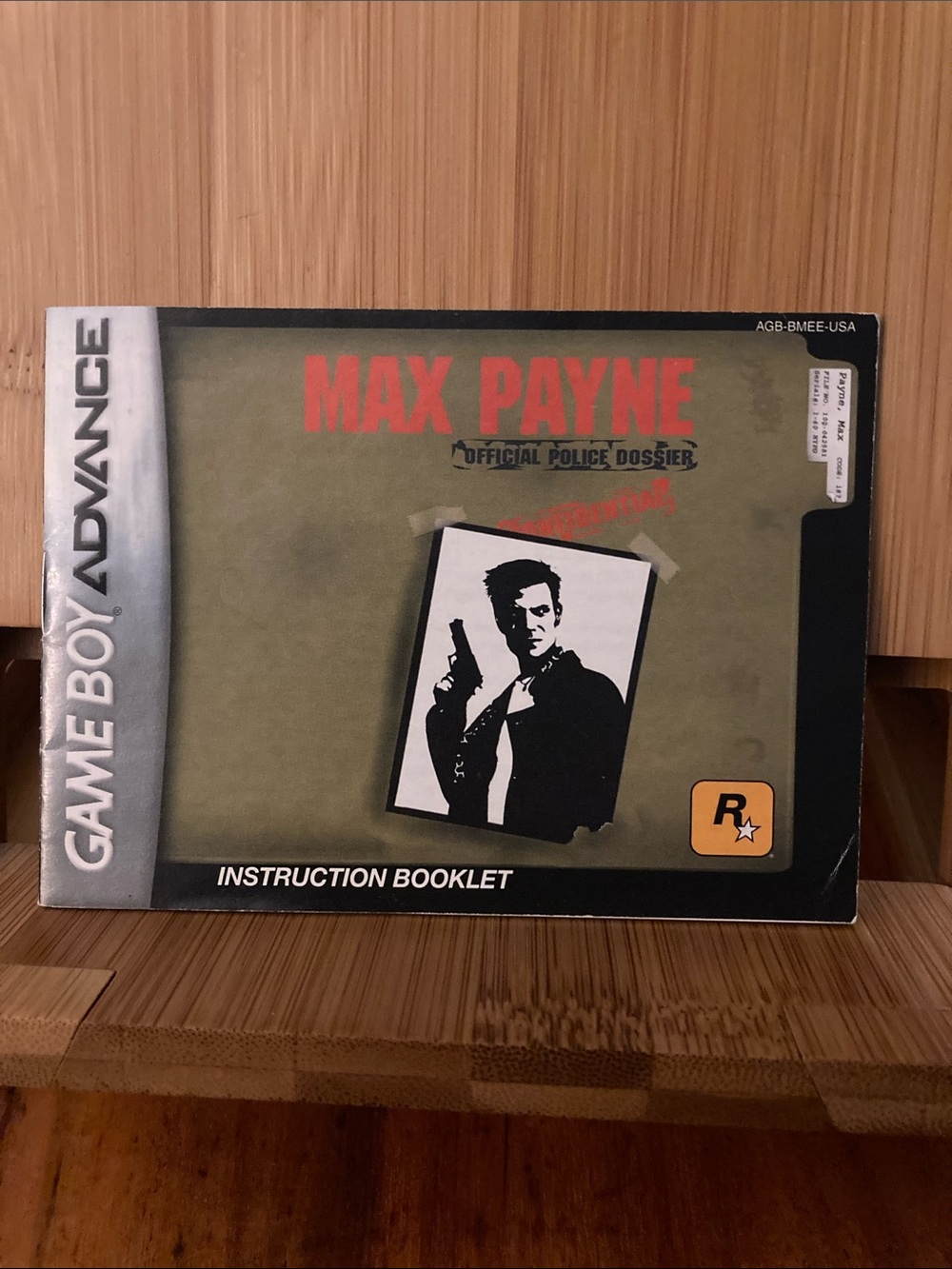 Game Boy Advance Max Payne Instruction Booklet